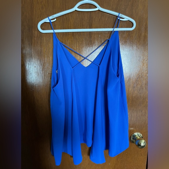 Essue Blue Backless Tank Top Size M - Picture 4 of 4